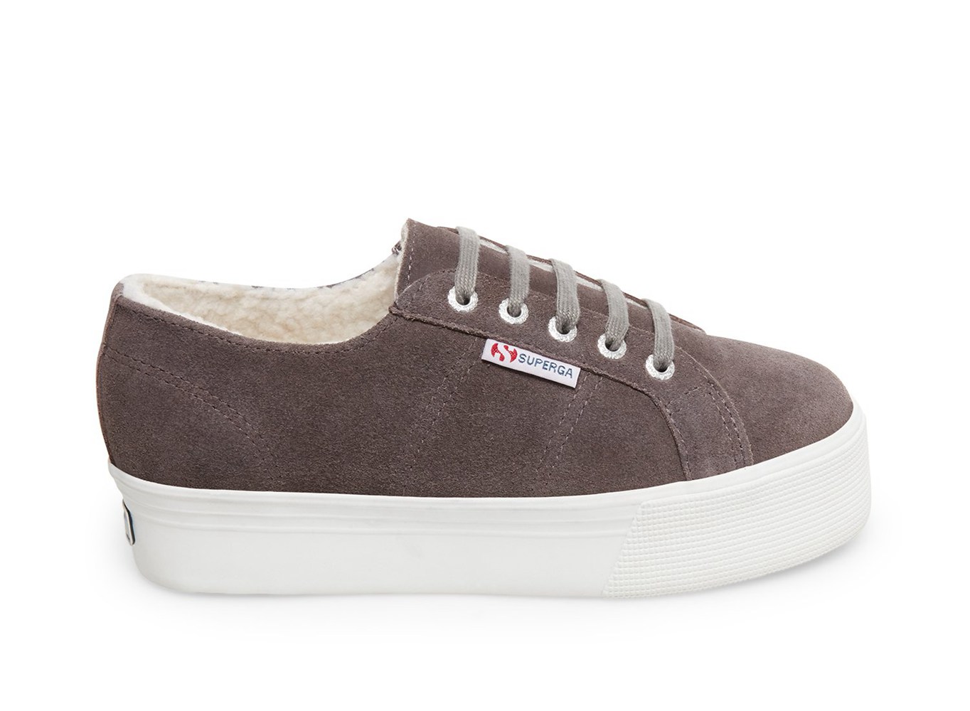 Zapatillas Superga Mujer Gris Oscuro - 2790 Suehairyfurw - 805329LPE